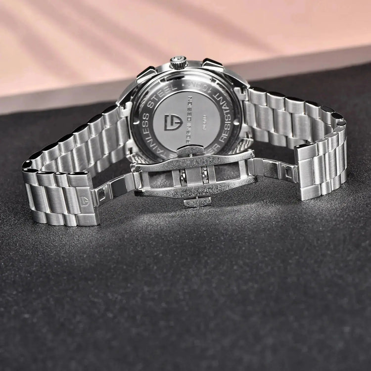 Luxury 40mm Stainless Steel Sports Watch with Chronograph - Inspirational Watches