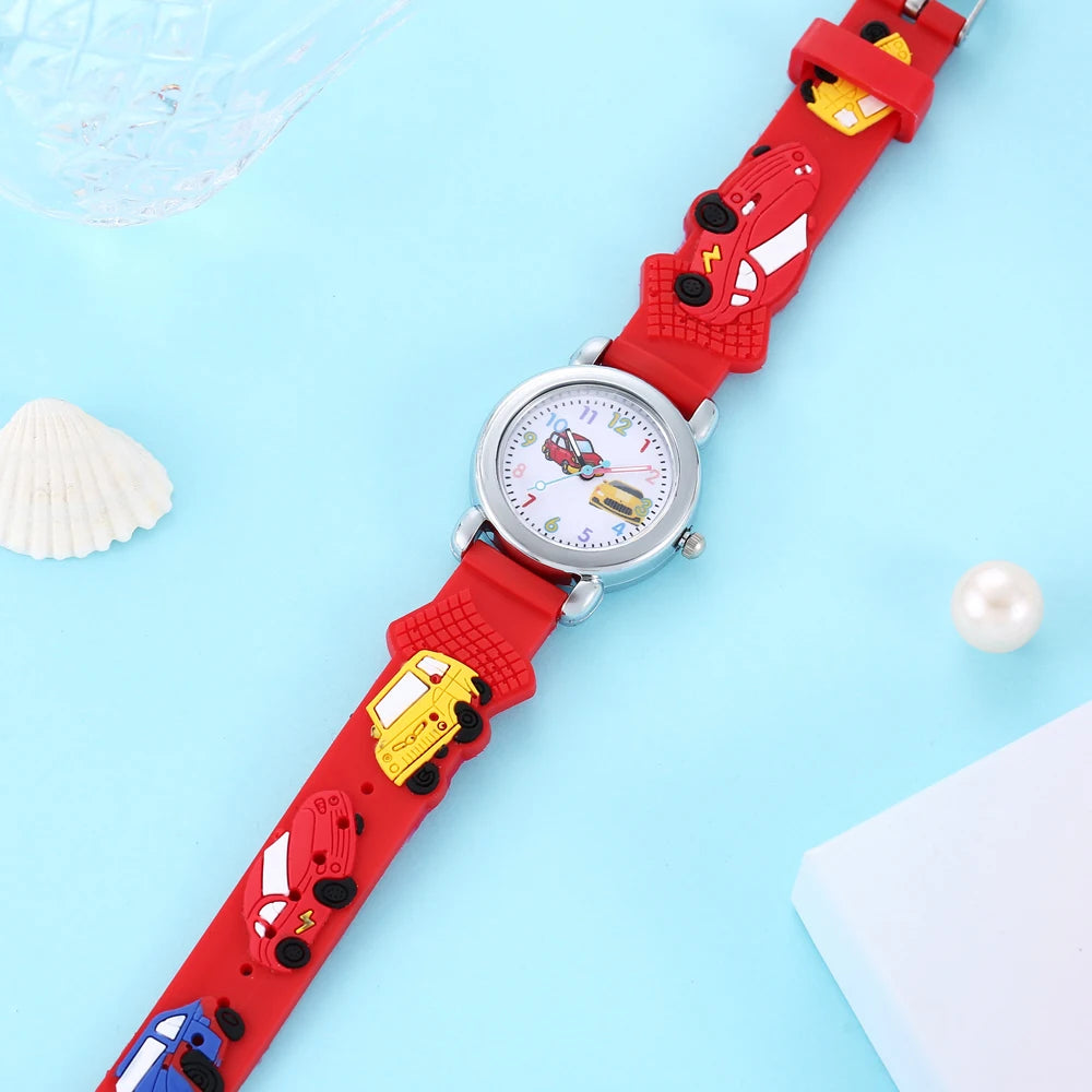 Cute Silicone Car Pattern Kids Watch Inspirational Watches