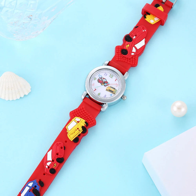Cute Silicone Car Pattern Kids Watch Inspirational Watches