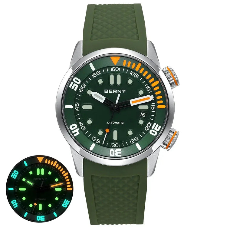 Automatic Dive Super Luminous Sapphire Swim Sport Mechanical Inspirational Watches