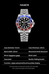 MACARLON Design 2026 New NH35 Mechanical Watch Men 41mm Sapphire Glass Luminous Stainless Steel 300M Waterproof Automatic Watch Inspirational Watches