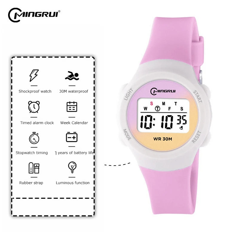 Digital 30M Waterproof Kids Sports Watch Inspirational Watches