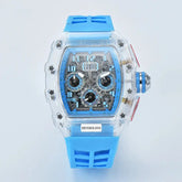 six-pin multi-functional running second engraving hollow quartz watch - Inspirational Watches