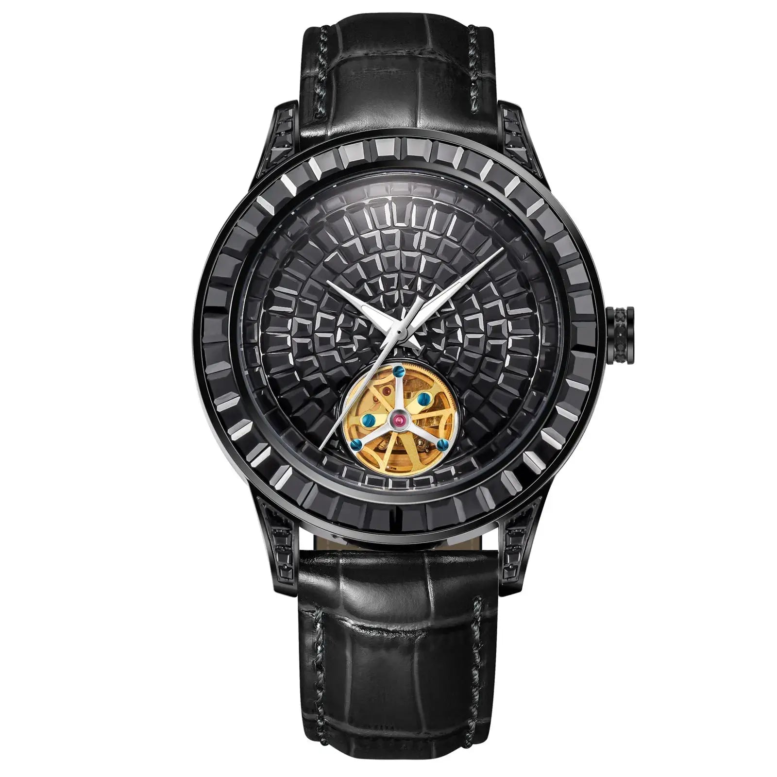 Diamonds Face Tourbillon Mechanical Luminous Waterproof Mechanical Inspirational Watches