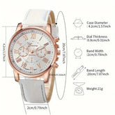 Stylish Women Watch Roman Numerals Three Eye Six Pin - Inspirational Watches