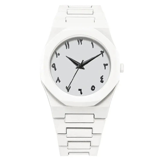 Simple Black Male Quartz Watches Arabic digital Casual Drip Oil Strap - Inspirational Watches