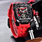 Waterproof Luminous Fashionable Automatic Mechanical Skeleton Watch rubber strap Inspirational Watches