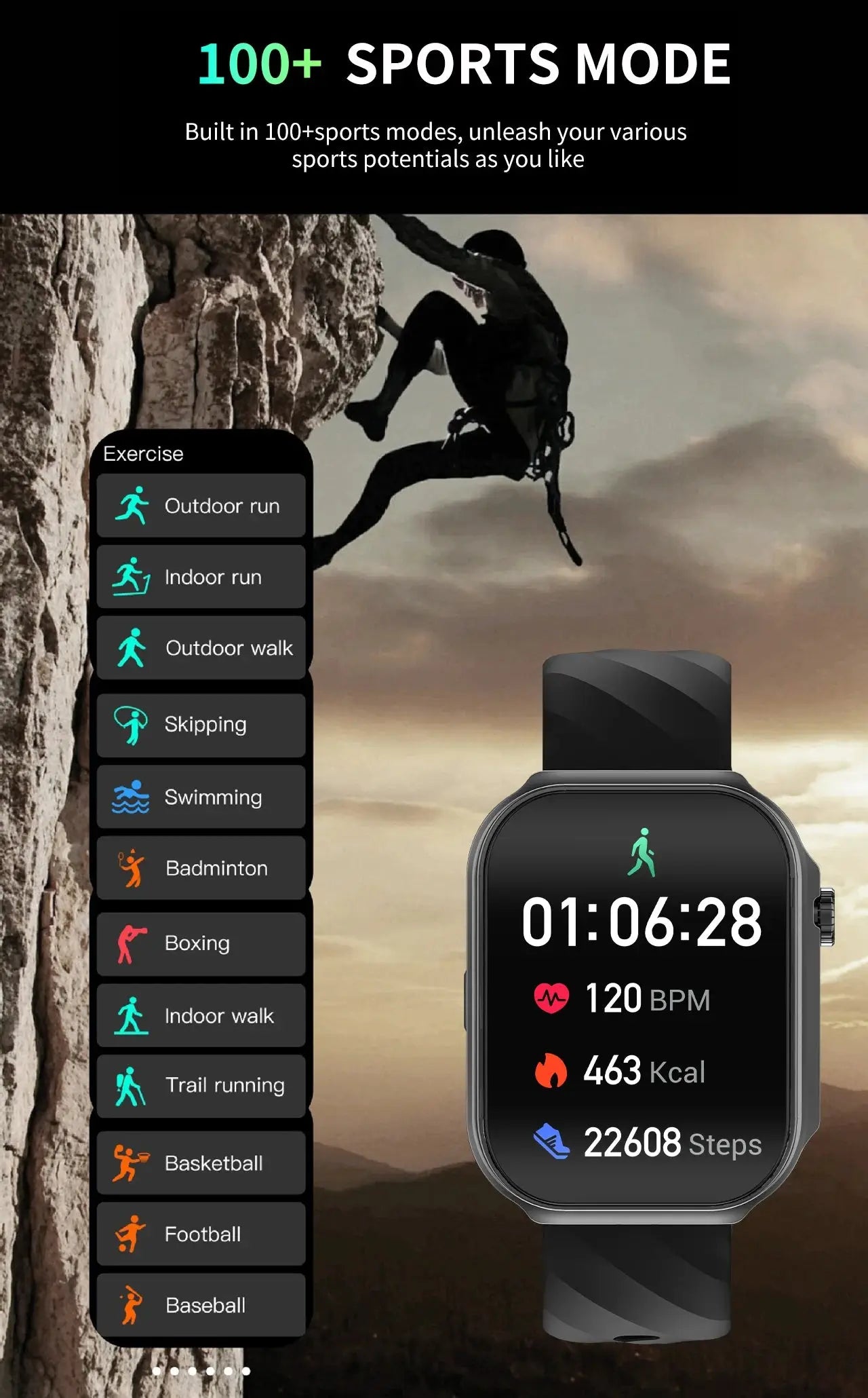 LIGE New 2.2-inch 3D Curved Screen Smart Watch With LED Light Thermometer Health Monitor Smartwatch BT Call Sports Fitness Watch Inspirational Watches