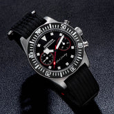 SEESTERN Chronograph Man of Watch Mechanical Tianjin ST1901 Movement Sapphire Wristwatches Nylon Sticker Strap Luminous Skeleton Inspirational Watches