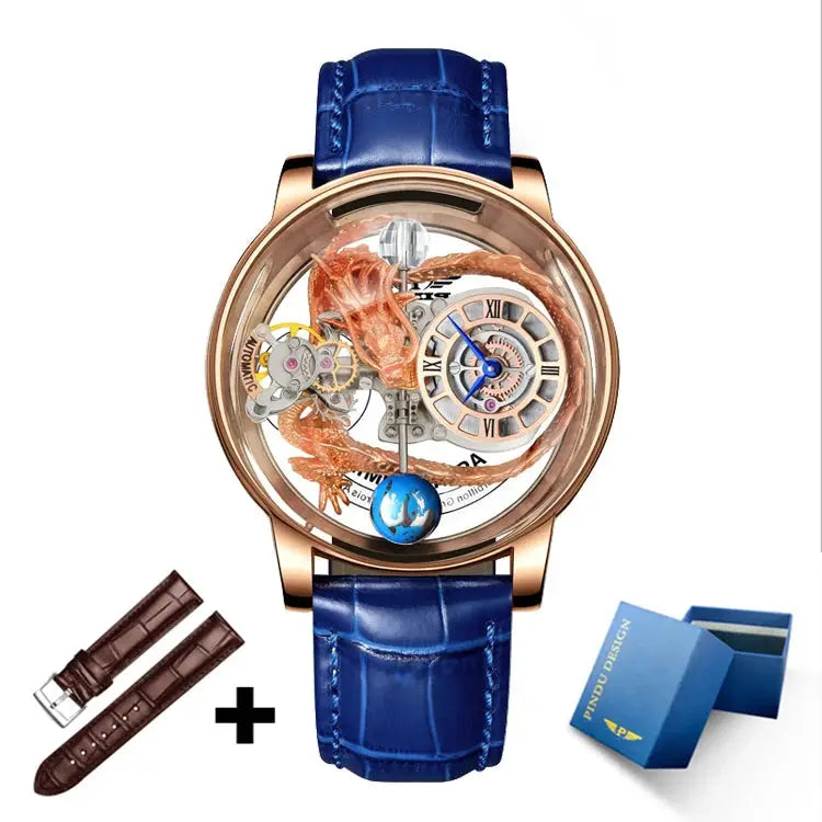 Relogio PINDU Fixed Roulette Watch Latest Design Quartz Watch Men Waterproof Leather Man Wristwatch Upgraded Version Inspirational Watches