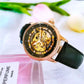 Augulas Genuine Hollow-Out Diamond-Encrusted Fully Automatic Mechanical Watch for Women, Fashionable and Simple, Luminous Waterproof Watch for Female Students, Trendy, the Best Gift for Her, No Battery Needed Inspirational Watches