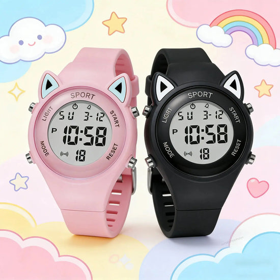 Cute Cat Ear Digital Sport Watch Inspirational Watches