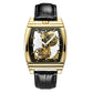 Transparent Automatic Mechanical Watch Men Steampunk Bridge Skeleton Luxury Gear Self Winding Inspirational Watches
