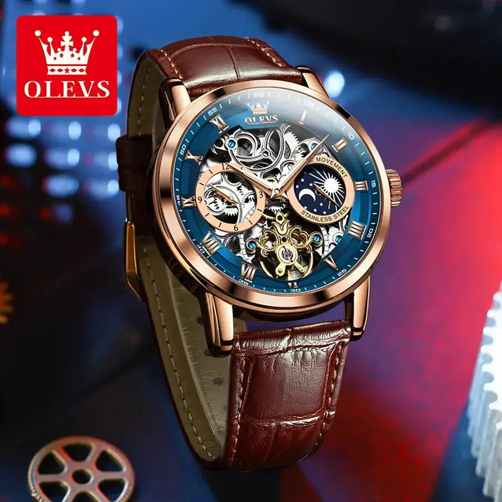 Skeleton Moon Phase Automatic Tourbillon Watch Inspirational Watches