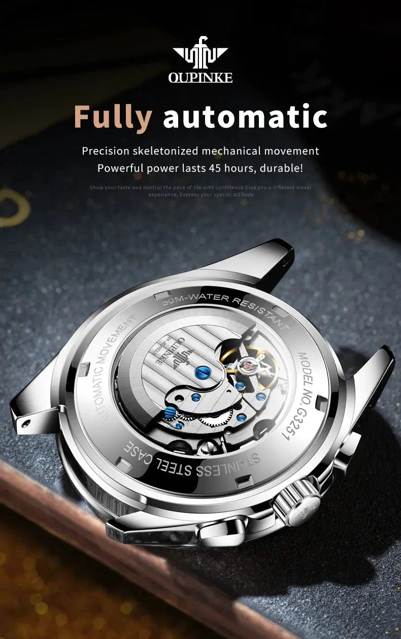 Automatic Luxury Waterproof Hollow Skeleton Watch - Inspirational Watches