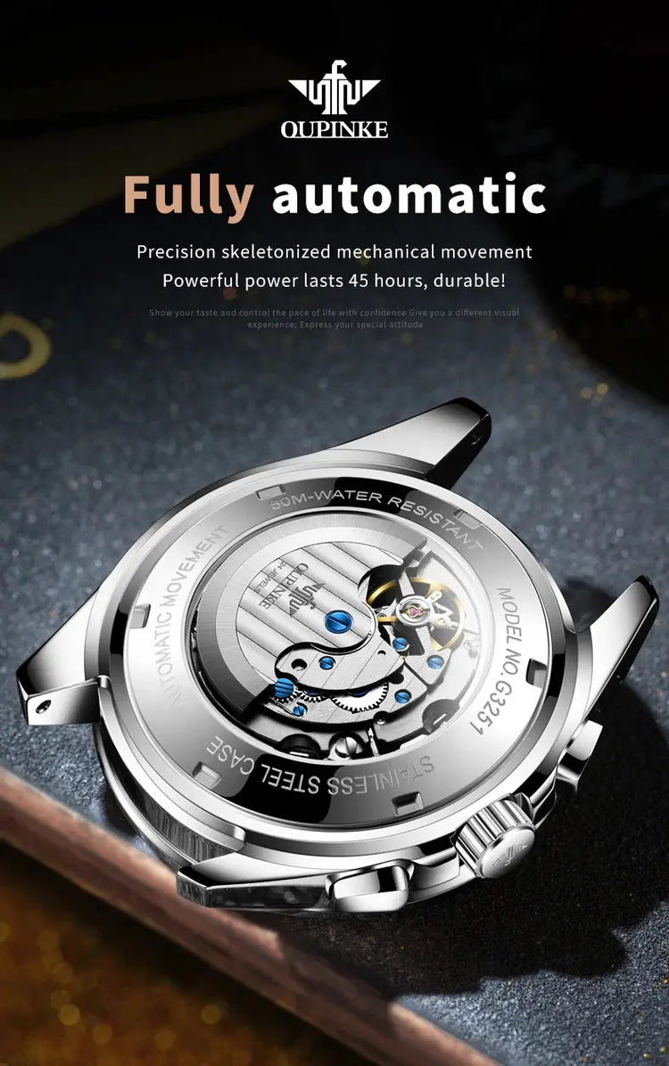 Automatic Luxury Waterproof Hollow Skeleton Watch - Inspirational Watches