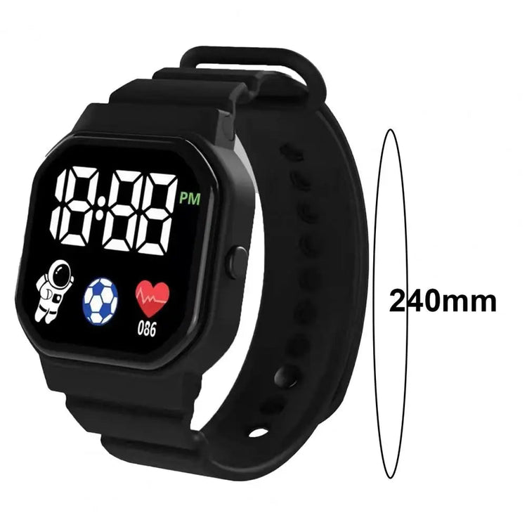 Waterproof LED Digital Kids Sport Watch Silicone Strap Inspirational Watches