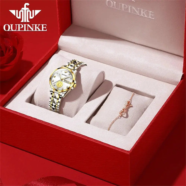 Gold Phoenix Women Luxury Swiss Certified Automatic Mechanical Watch - Inspirational Watches