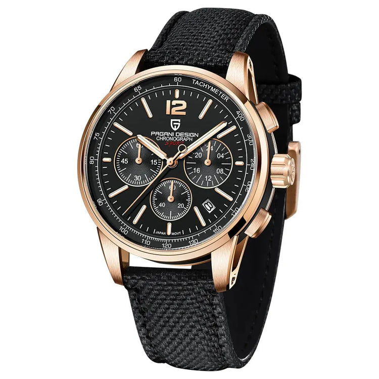 Chronograph Japan Vk63 Sport Quartz Wristwatch Sapphire Date 100m Waterproof - Inspirational Watches