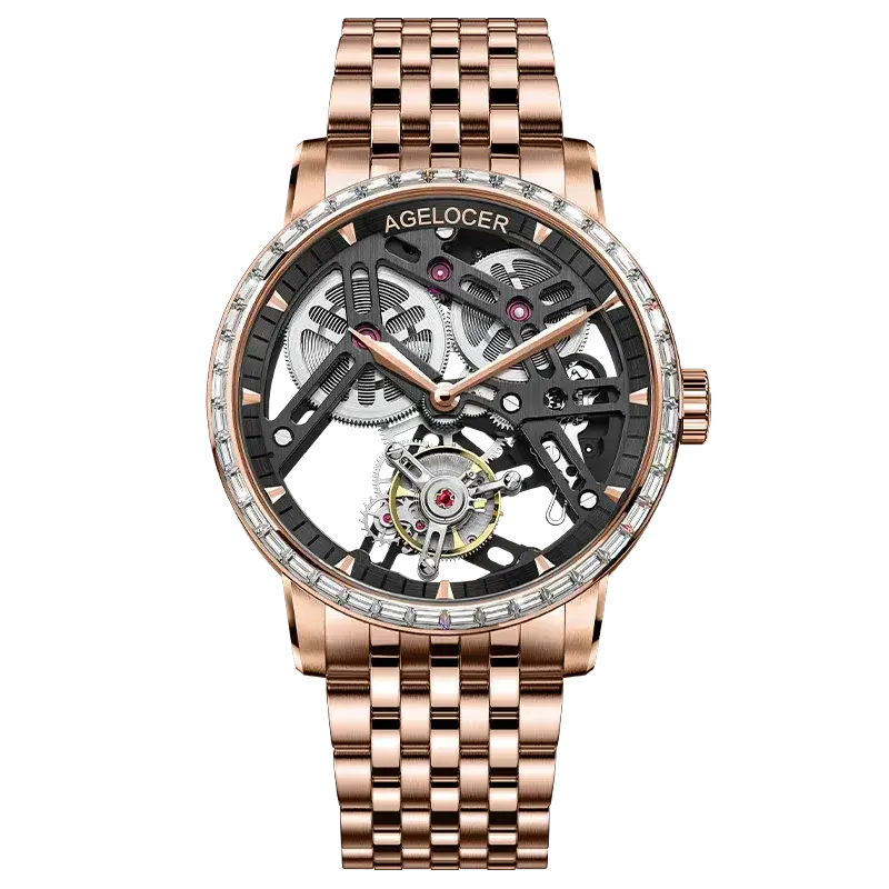 Tourbillon Luxury Skeleton Manual Mechanical Inspirational Watches
