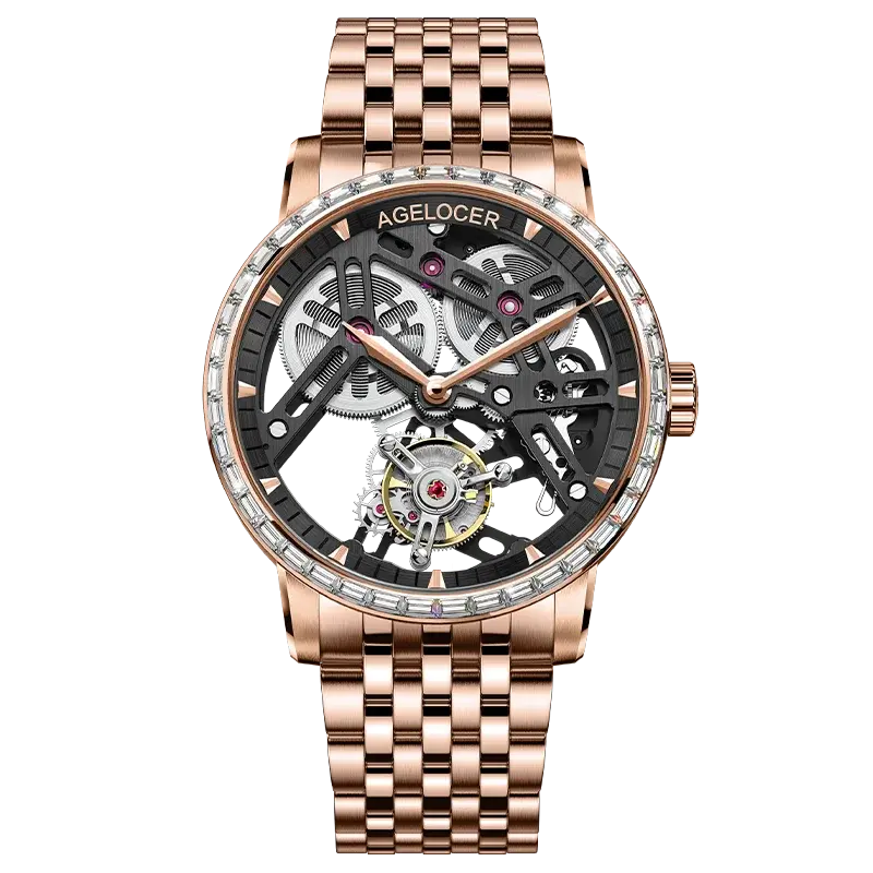 Tourbillon Luxury Skeleton Manual Mechanical Inspirational Watches