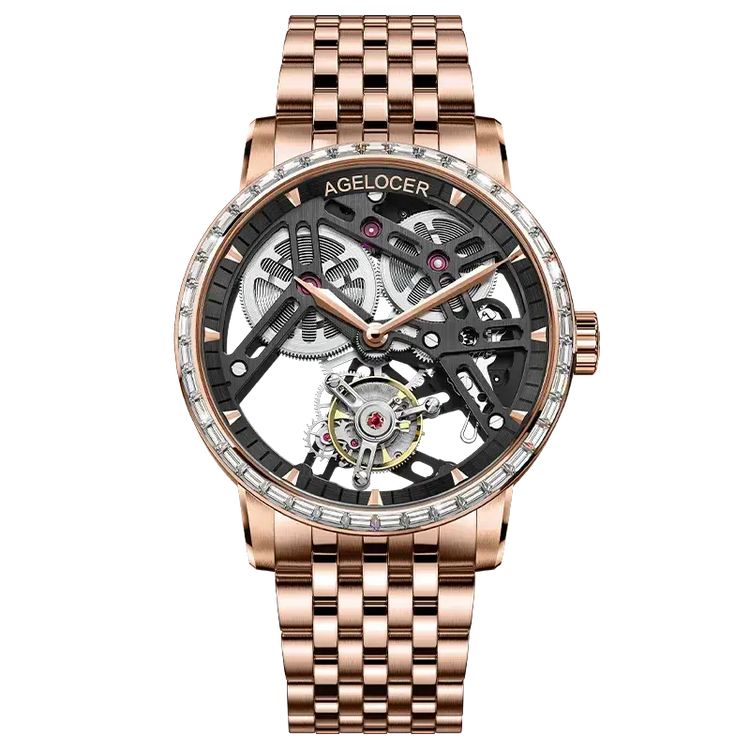 Tourbillon Luxury Skeleton Manual Mechanical Inspirational Watches