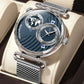 POEDAGAR Fashion Man Clock Dual Time Zone Display Waterproof Date Men Watch Sports Mesh Stainless Steel Men&