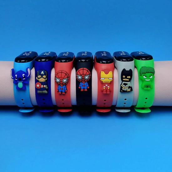 Digital LED Display Cartoon Fashion Kids Watch Inspirational Watches