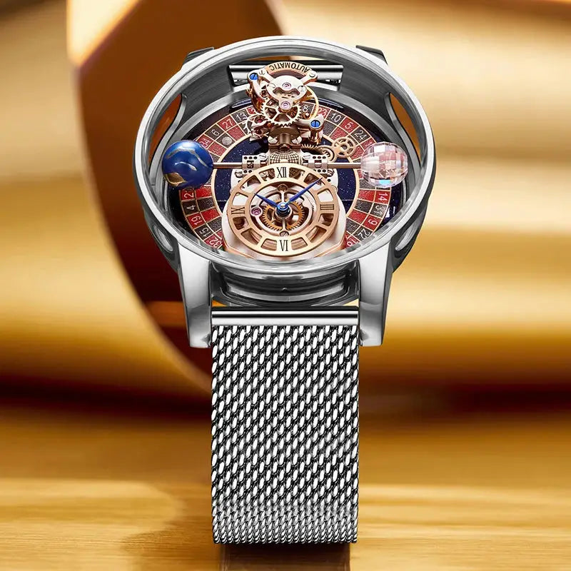 Relogio PINDU Fixed Roulette Watch Latest Design Quartz Watch Men Waterproof Leather Man Wristwatch Upgraded Version Inspirational Watches
