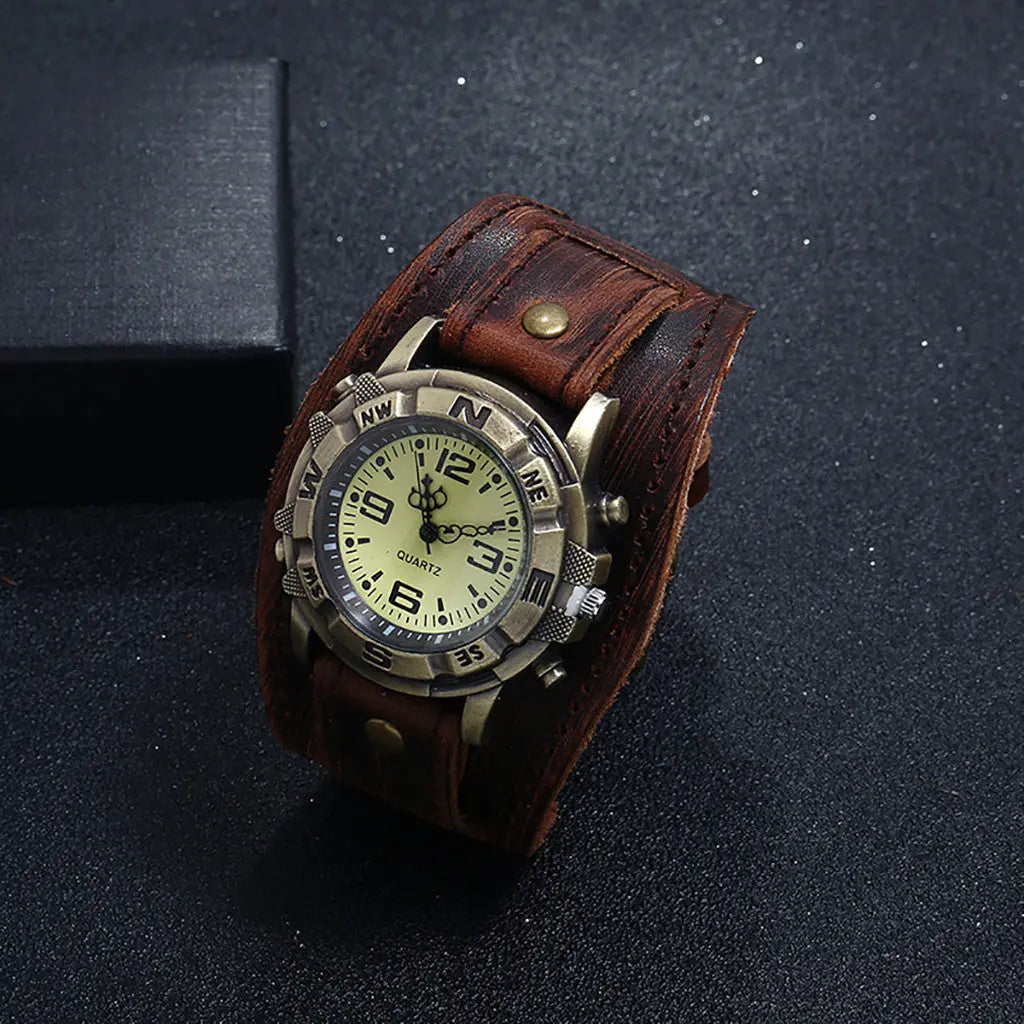 Vintage Wristwatch Fashion Pin Buckle Leather Strap - Inspirational Watches