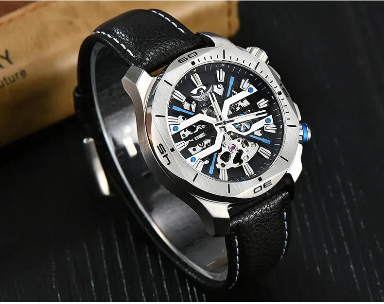 44mm Vintage Dial Luxury Sapphire Automatic Mechanical Waterproof Inspirational Watches