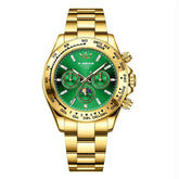 Automatic Watch with Ceramic Bezel Three Eyes Six Hands Waterproof Luminous - Inspirational Watches