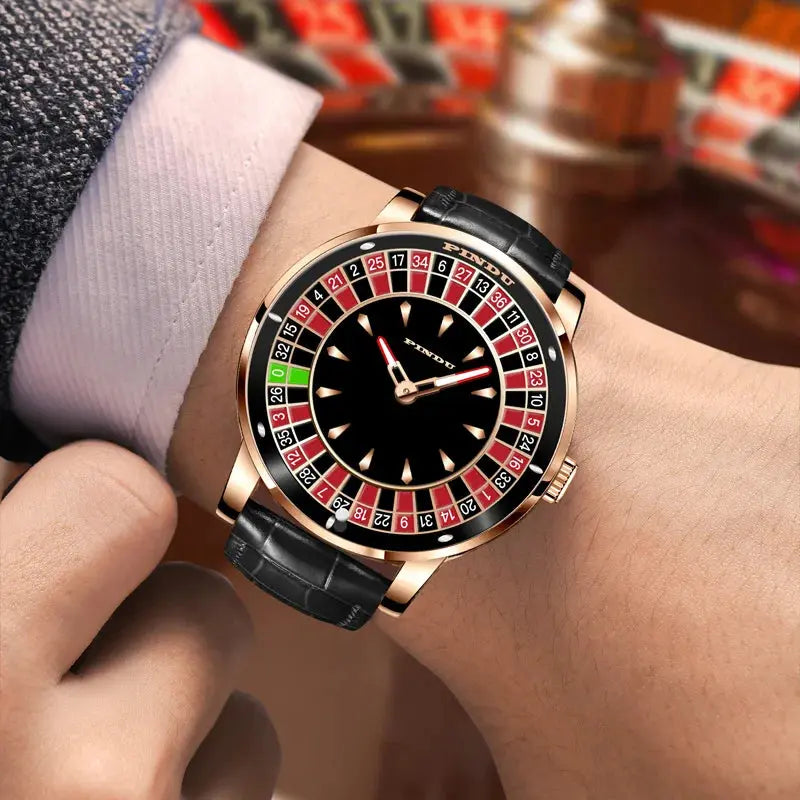 Design Automatic Mechanical Watch Movement Rotating Dial Roulette Watch - Inspirational Watches
