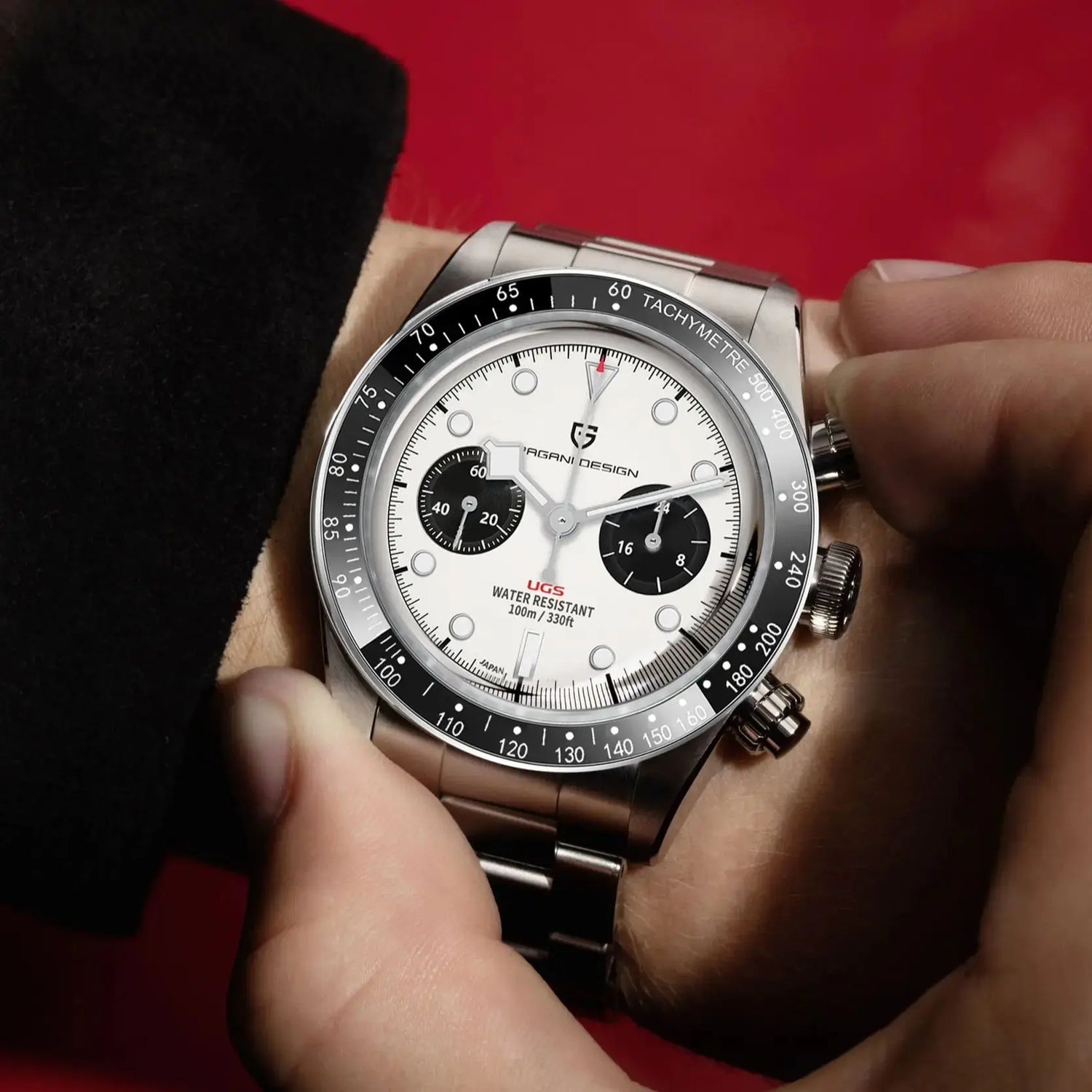 Panda Retro Sport Chronograph Luxury Quartz Watch For Men Sapphire mirror 10Bar Waterproof - Inspirational Watches