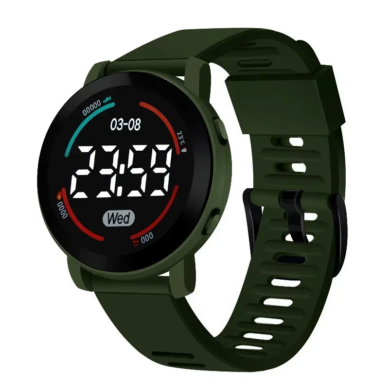 Waterproof LED Digital Luminous Kids Sports Watch Inspirational Watches