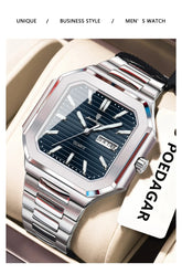 Square Fashion Man Waterproof Luminous Wristwatch Inspirational Watches