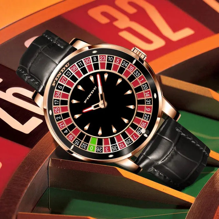 Design Automatic Mechanical Watch Movement Rotating Dial Roulette Watch - Inspirational Watches