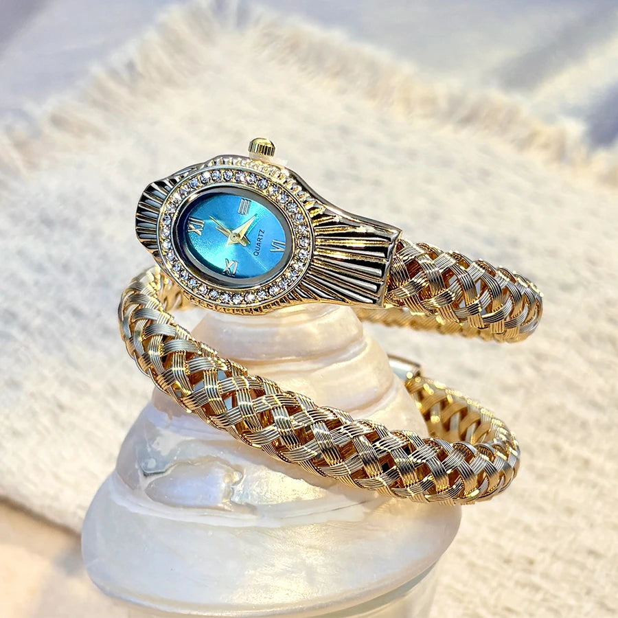 Snake Head Embellished Women&