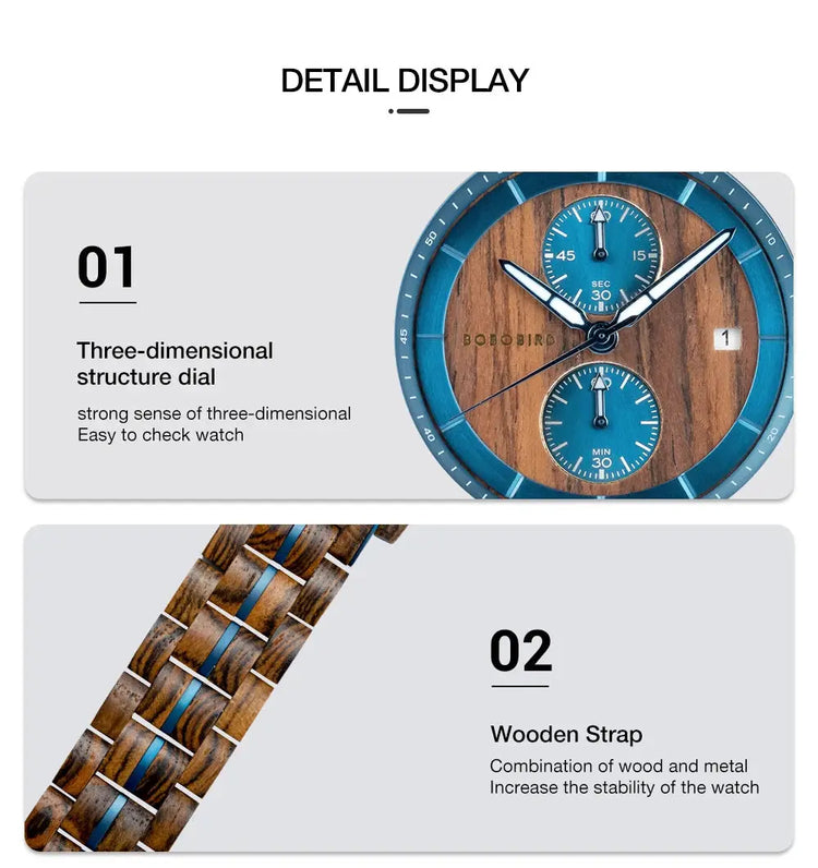 Vintage Wooden Watch for Men – Luxury Original Wristwatch with Premium Design - Inspirational Watches
