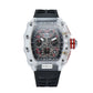 six-pin multi-functional running second engraving hollow quartz watch - Inspirational Watches