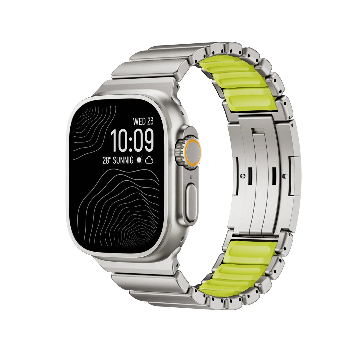 Titanium and Silicone Apple Watch Strap