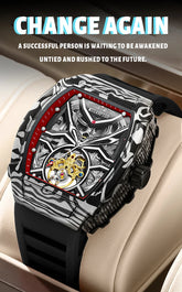 Fully automatic skeleton mechanical watch, fashionable personality, luxury hot men&
