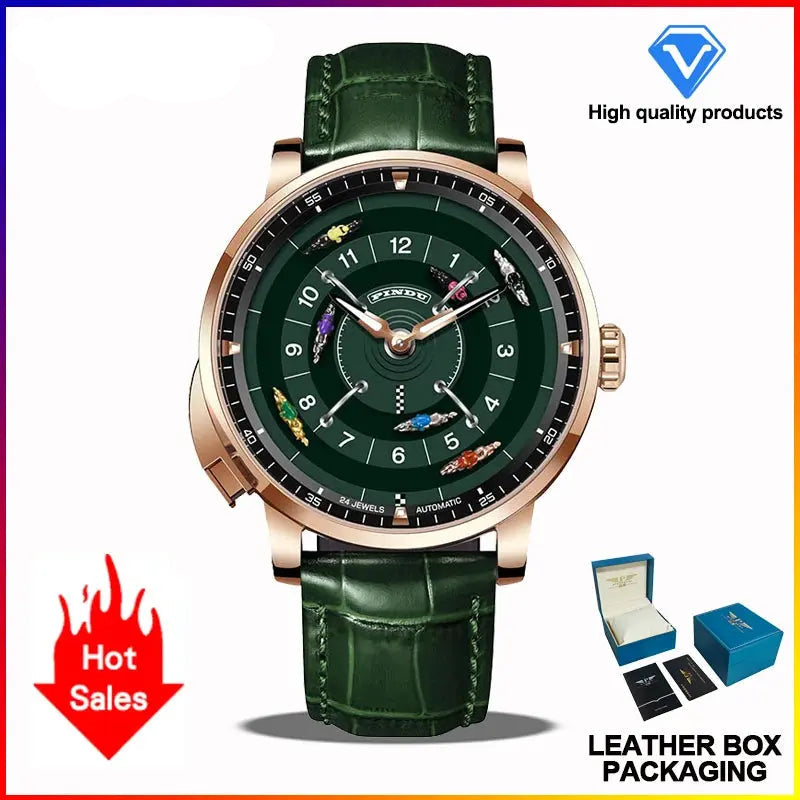 Horse Gambling Full Automatic Mechanical Inspirational Watches