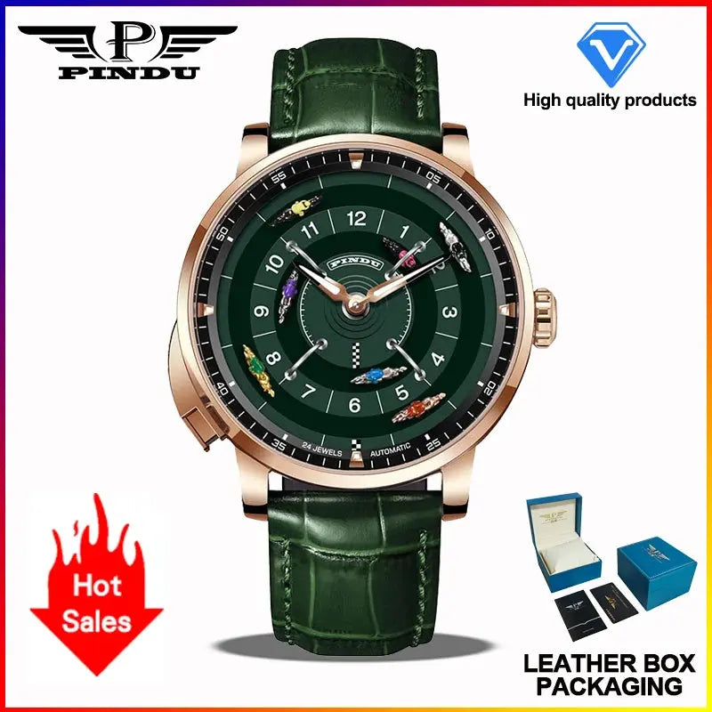 Horse Gambling Full Automatic Mechanical Inspirational Watches