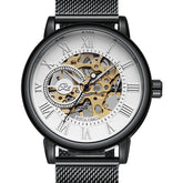 Mechanical Hand Wind Watch for Men Top Brand Luxury Fashion Skeleton Mesh Strap Wristwatch Male Clock Montre Homme Drop Shipping Inspirational Watches