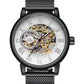 Luxury Fashion Skeleton Mechanical Hand Wind Watch for Men Inspirational Watches