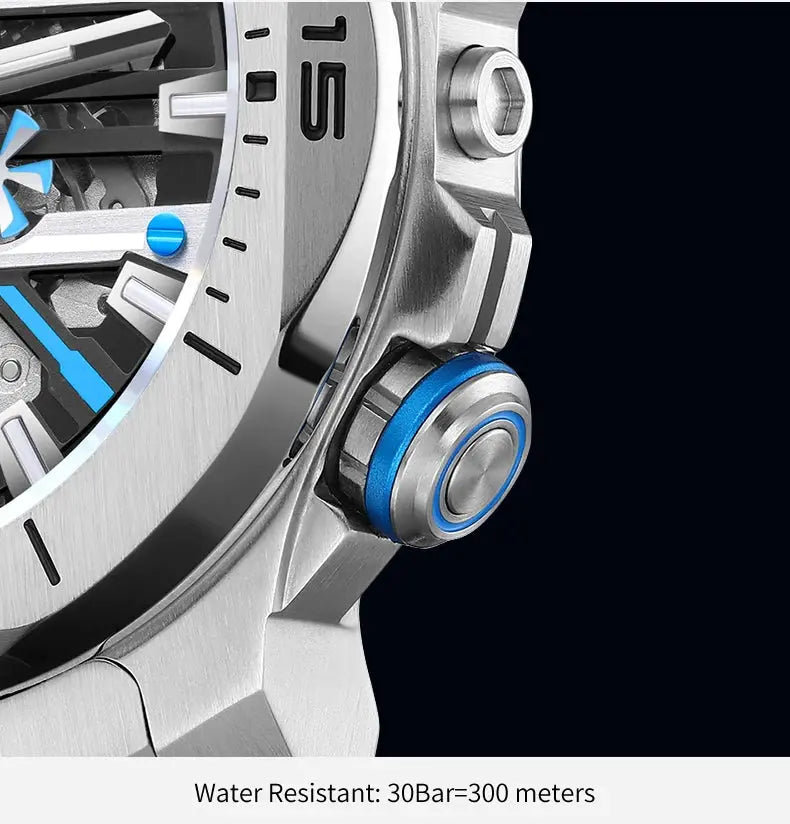 44mm Vintage Dial Luxury Sapphire Automatic Mechanical Waterproof Inspirational Watches