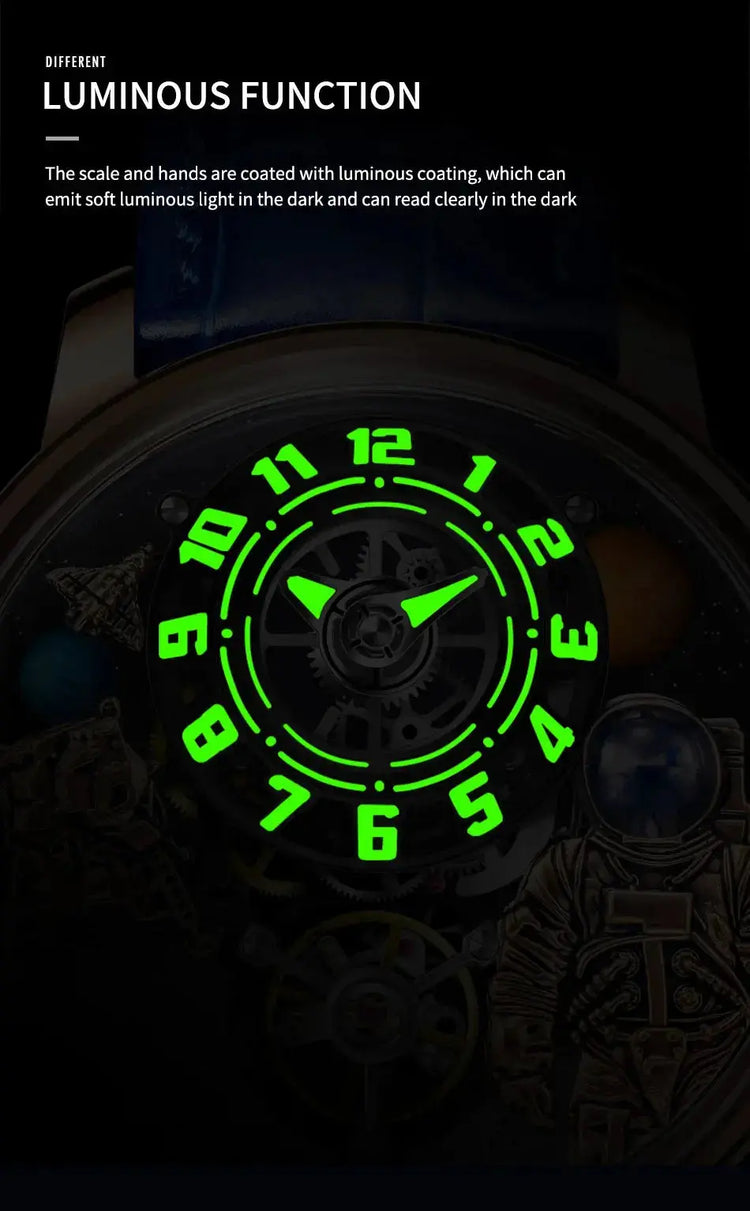 Space Series Unique Design Three-dimensional Dial Mechanical Watch - Inspirational Watches
