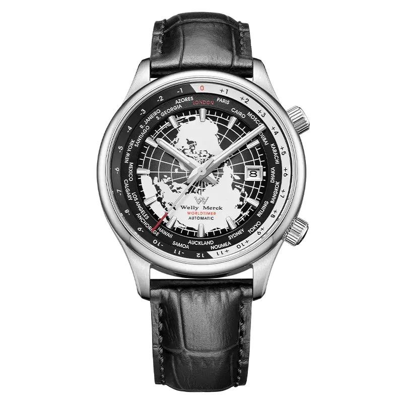 World Time Original Automatic Mechanical High Quality Sapphire Inspirational Watches