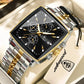 POEDAGAR Business Quartz Man Wristwatch Stainless Steel Waterproof Luminous Men Clock Chronograph Date Sport Men&